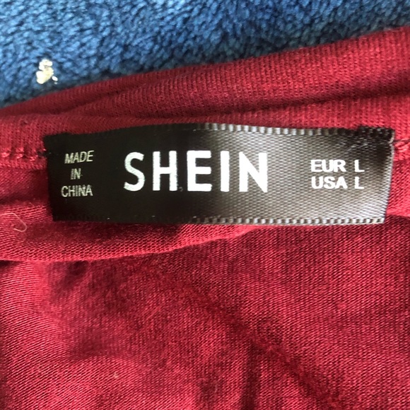 🌸4/$25 NWOT Maroon SHEIN Halter crop - Picture 5 of 5